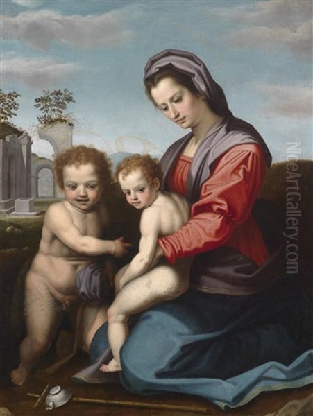 Die Muttergottes Mit Dem Christuskind Und Dem Johannesknaben - view 1