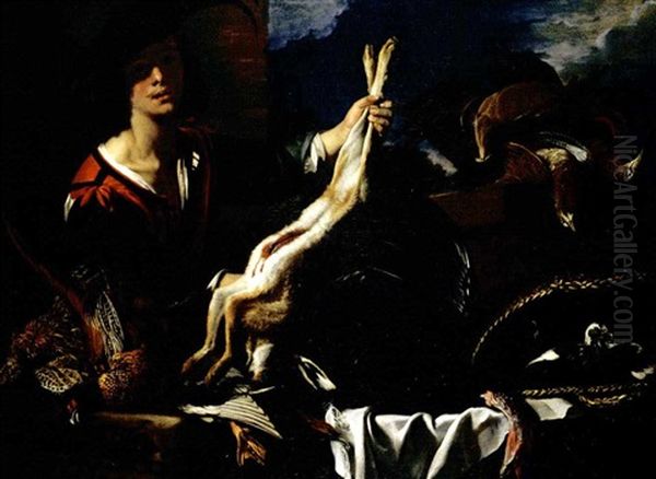 Natura Morta Con Cacciagione E Giovane Paggio - view 1