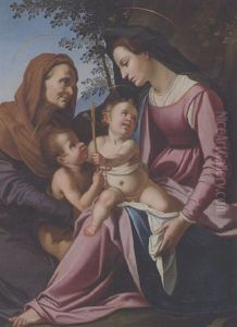 Die Heilige Familie Mit Dem Johannesknaben by Jacopo (da Empoli) Chimenti