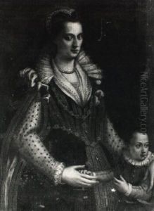 Ritratto Di Gentildonna Con Una Bambina by Jacopo (da Empoli) Chimenti