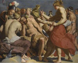 Jupiter Rebuked By Venus On Mount Olympus