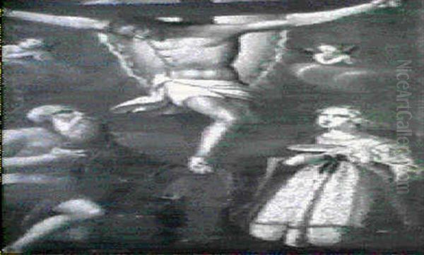Christ On The Cross With Saint Jerome And Saint Lucia - view 1