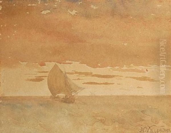 Sunset (+ Sailing, Wc On Paper, Smaller; 2 Works) - view 1