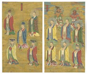 Water And Land Ritual Paintings by Chinese School-Ming Dynasty