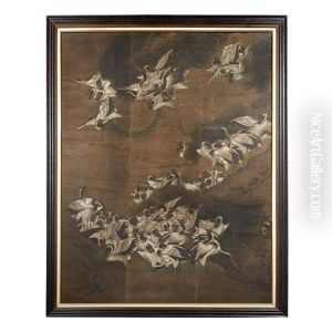 Crane Grouping by Chinese School-Ming Dynasty