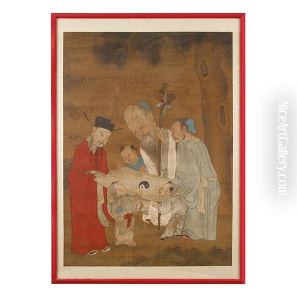 Lsanxing Deities Fu, Lu, Shou - view 1