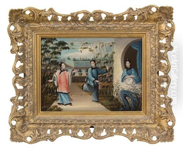 Domestic Scenes With Figures (4 Works) - view 1