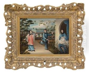 Domestic Scenes With Figures (4 Works)
