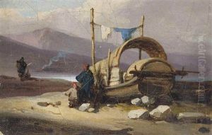 A Tanka Boat On The Shore, Macao