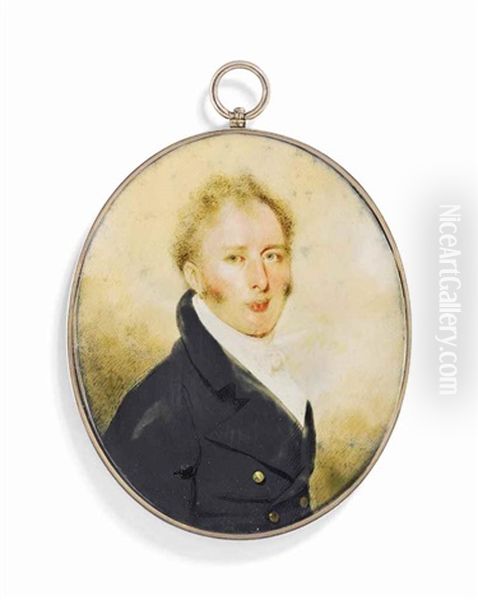 Dr William Russell, 1st Bt Of Charlton Park (1773-1839), In Black Coat - view 1