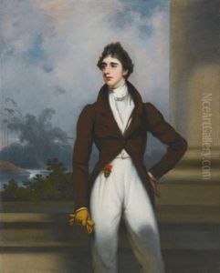 Portrait Of Thomas Hooke Pearson (1806-1892), With A Terrace And Landscape Beyond