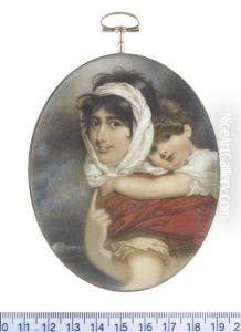 Probably Anne Thackeray (nee Becher) (1792-1864) And Her Son William Makepeace Thackeray (1811-1863)