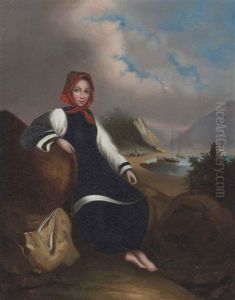 A Tanka Boat Girl Seated On An Idealized Shore (+ A Companion; 2 Works)
