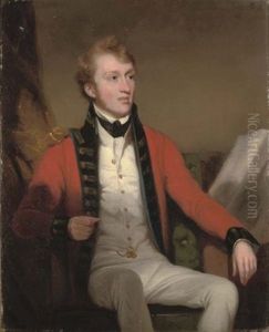 Portrait Of A Company Officer In Uniform by George Chinnery