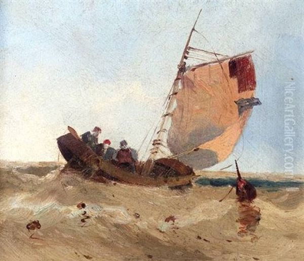 A Chinese Junk At Sea - view 1