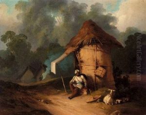 An Indian Watchman And His Goat An Indian Watchman And His Goat