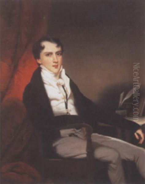 Portrait Of Andrew Stirling Esquire At His Desk - view 1