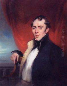 Portrait Of A Gentleman Wearing A Black Coat by George Chinnery