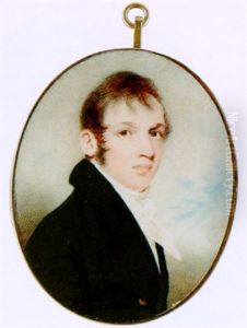 A Portrait Of A Young Gentleman With Side Whiskers