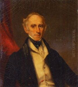 Portrait Of A Gentleman Wearing A Black Coat And Yellow Waistcoat