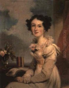Portrait Of A Lady (a Member Of The Jardine Family?) Before A Table Portrait Of A Lady (a Member Of The Jardine Family?) Before A Table