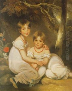 Portrait Of Margaret Wood And Her Sister by George Chinnery