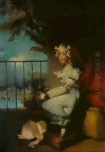 Portrait Of A Young Girl, Possibly Mrs. M. Williams, Nee Nina Daniel by George Chinnery
