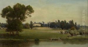 Vue Du Chateau De Septeuil by Antoine Chintreuil