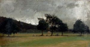 La Prairie De Cormonvillers Par Temps De Pluie by Antoine Chintreuil