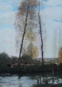 Peupliers En Bord De Riviere