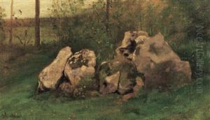Etude De Rochers, La Tournelle by Antoine Chintreuil