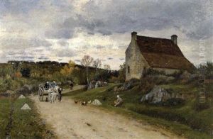 French Farmstead by Antoine Chintreuil