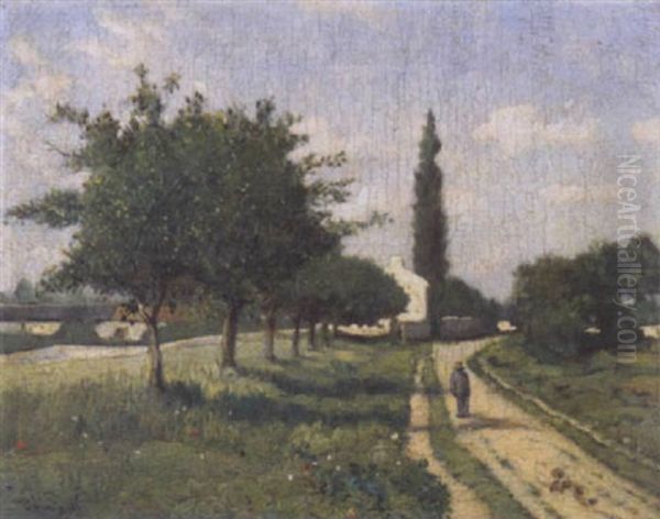 Paysan Sur La Route Du Village - view 1
