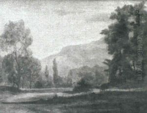 A Sunlit Landscape by Antoine Chintreuil