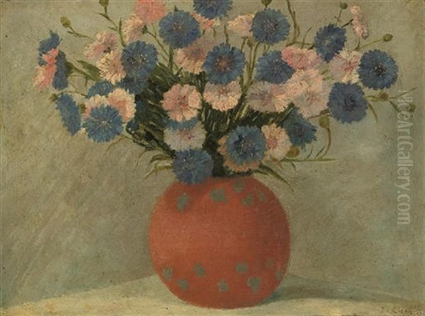 Flower Bouquet In Round Vase - view 1