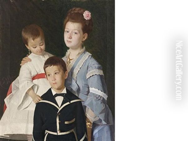 Portrait Of Vincenzo, Nicoletta And Elvira Matta - view 1