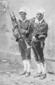 Wandering Musicians by Giacomo Di Chirico