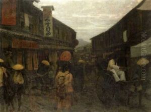Edo (old Tokyo), Japan by Aleksandr Inokent'evich Chirkov