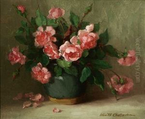 Floral Still Life - Pink Roses by Alice Brown Chittenden