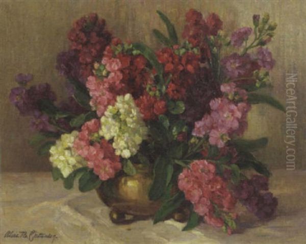 A Floral Still Life In A Brass Bowl - view 1