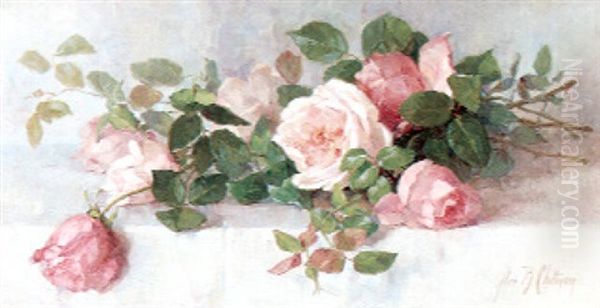 Cut Roses On A Ledge - view 1