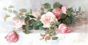 Cut Roses On A Ledge by Alice Brown Chittenden