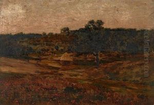 Paysage Au Champ De Coquelicots by Anton Chittussi