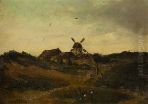 Landschaft Mit Windmuhle Landschaft Mit Windmuhle