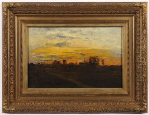 Sunset In Fontainebleau by Anton Chittussi