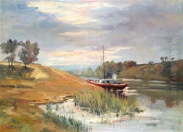 Lastkahn An Der Seine - view 1
