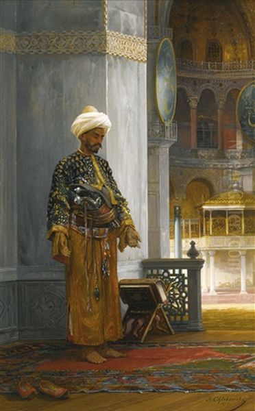At Prayer, Hagia Sophia - view 1