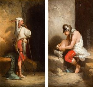 Para Obrazow: Na Warcie I Zolnierz Zakladajacy Onuce by Stanislaus von Chlebowski