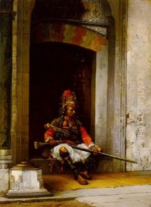 A Seated Bashi-bazouk With A Rifle