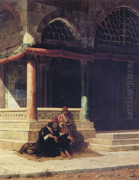 Holyman Outside The Mosque At Bursa - view 1
